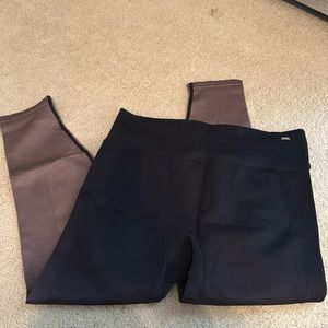 Pink capri leggings xl black & rose color